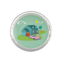Retro Suburban House Ring