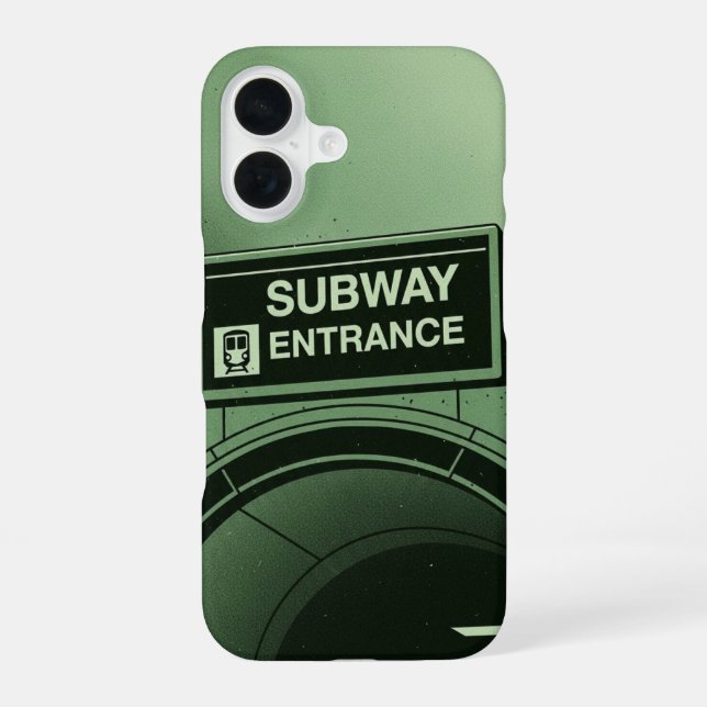 Retro Subway Sign iPhone Case (Back)