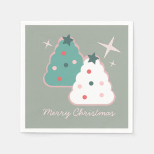 Retro Sugar Cookies Groovy Christmas Napkins