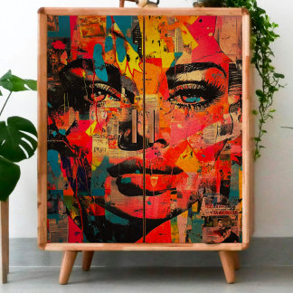 Retro Sultry Woman Decoupage Tissue Paper