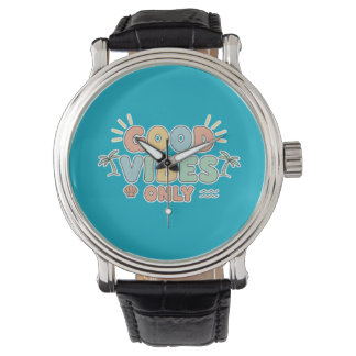 Retro Summer Beach Aesthetic Pastel Typography Art Watch