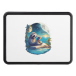 Retro Summer Beach Sloth Hitch Cover
