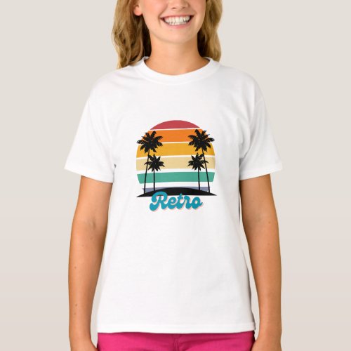 Retro Summer Beach T_Shirt
