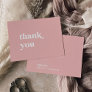 Retro Summer | Blush Pink Wedding Thank You Card