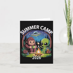 Retro summer camp 2026 kids alien vibes director card