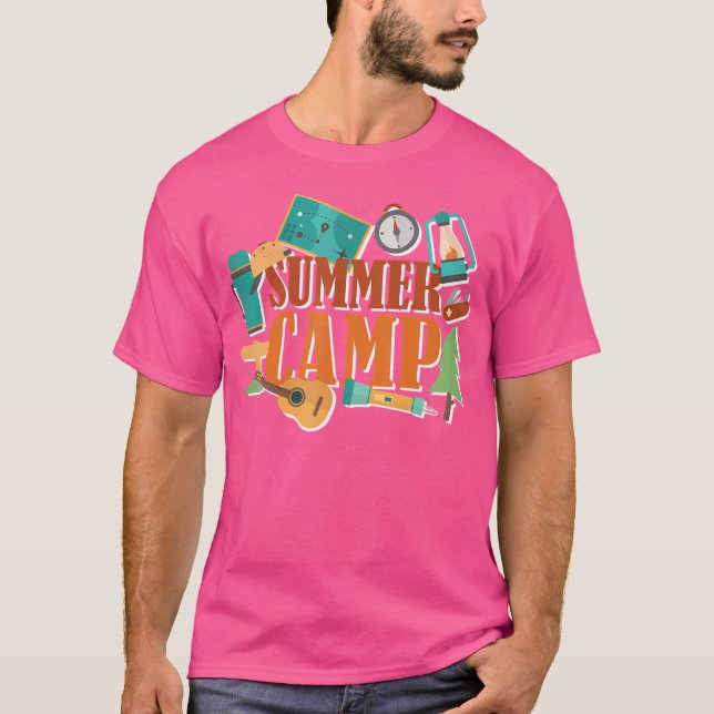 Retro Summer Camp Camping Outdoors Nature Lover Gi T-Shirt (Front)