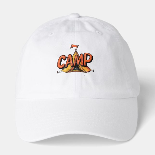 Retro Summer Camp Graphic  Hat (Front)