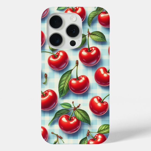 Retro Summer Cherry Phone Case Vibrant Red Cherrie (Back)