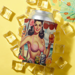 Retro Summer Cocktail Girl Can Cooler