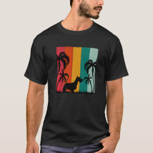 Retro Summer Cool Scottish Terrier Dog Summer Vac T-Shirt
