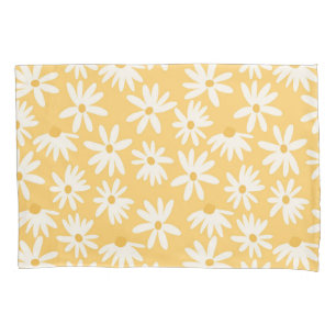 Retro Summer Daisies Pattern Small #5 #pattern  Pillow Case