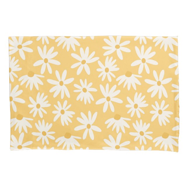 Retro Summer Daisies Pattern Small #5 #pattern  Pillow Case (Front)