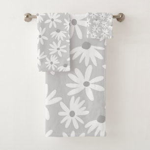Retro Summer Daisies Pattern Small #6 #pattern Bath Towel Set