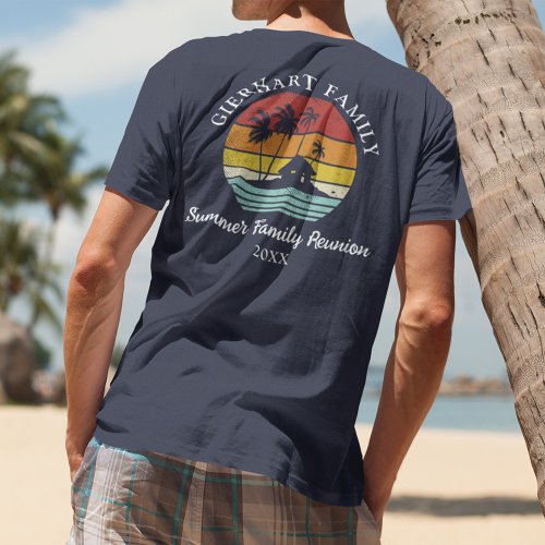 Retro Summer Family Reunion Custom Vacation T_Shirt