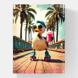 Retro Summer Funny Roller Duck Paperweight