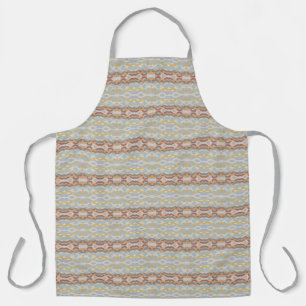 Retro Summer Geometric Color Block Pattern Design Apron