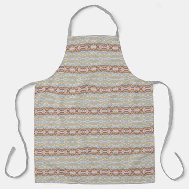 Retro Summer Geometric Color Block Pattern Design Apron (Front)