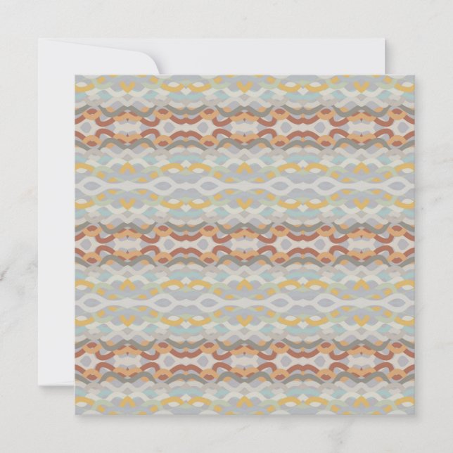 Retro Summer Geometric Color Block Pattern Design Card (Front)