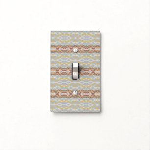 Retro Summer Geometric Color Block Pattern Design Light Switch Cover