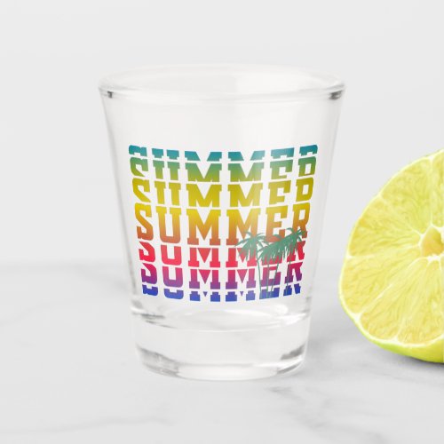 Retro Summer Logo  Shot Glass