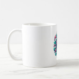 Retro Summer Ocean Wave Turtle Coffee Mug