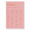 Retro Summer Pink and Orange Wedding Seating Chart