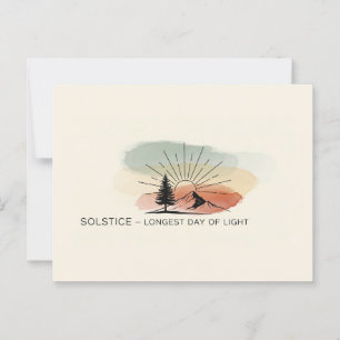  retro Summer Solstice  Postcard