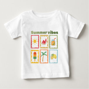 Retro Summer Vibes Design  Baby T-Shirt