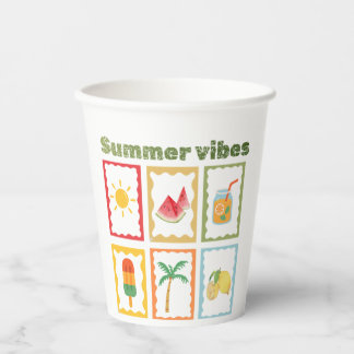 Retro Summer Vibes Design  Paper Cups