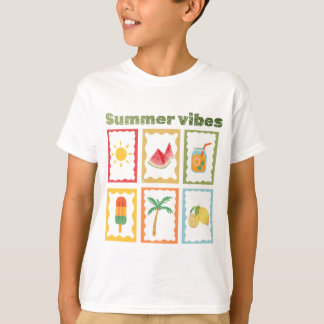 Retro Summer Vibes Design with Sunshine T-Shirt