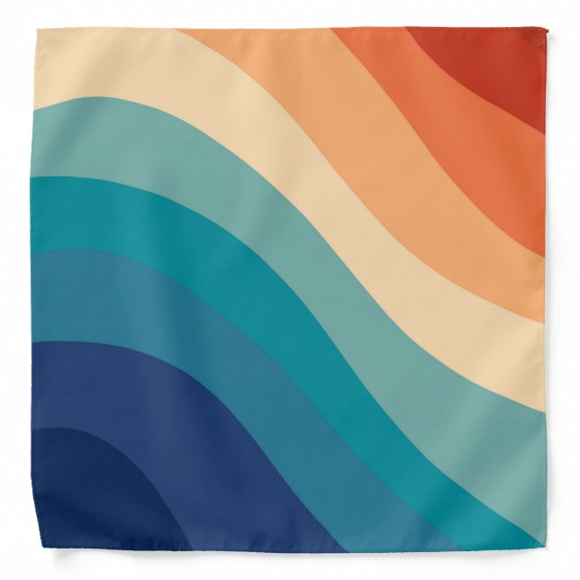 Retro Summer Wave #1 Bandana (Front)