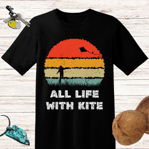 Retro sun ALL LIFE WITH KITE surfing 4 kitesurfer T-Shirt