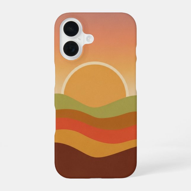 Retro Sun Arc Iphone Case (Back)