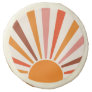 Retro Sun Burst Sunset Orange Yellow Red Pink   Sugar Cookie