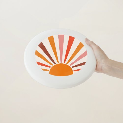 Retro Sun Burst Sunset Orange Yellow Red Pink    Wham_O Frisbee