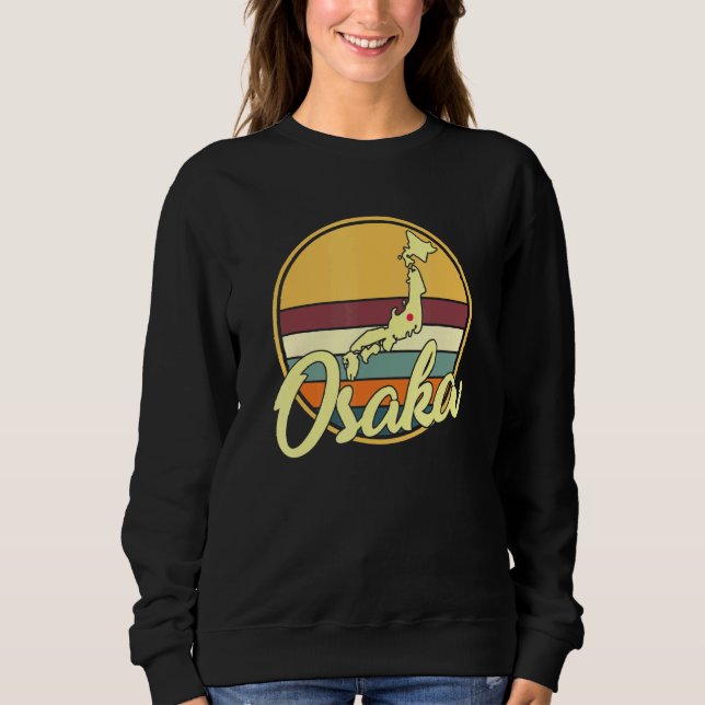 Retro Sun Japanese Island and Osaka Sweatshirt (Front)