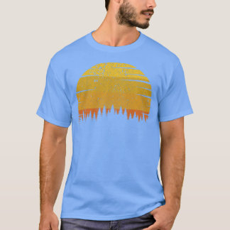 Retro Sun Minimalist With Pine Tree Silhouette 4 T-Shirt