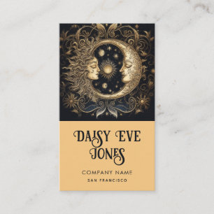 Retro Sun Moon Stars Business Card
