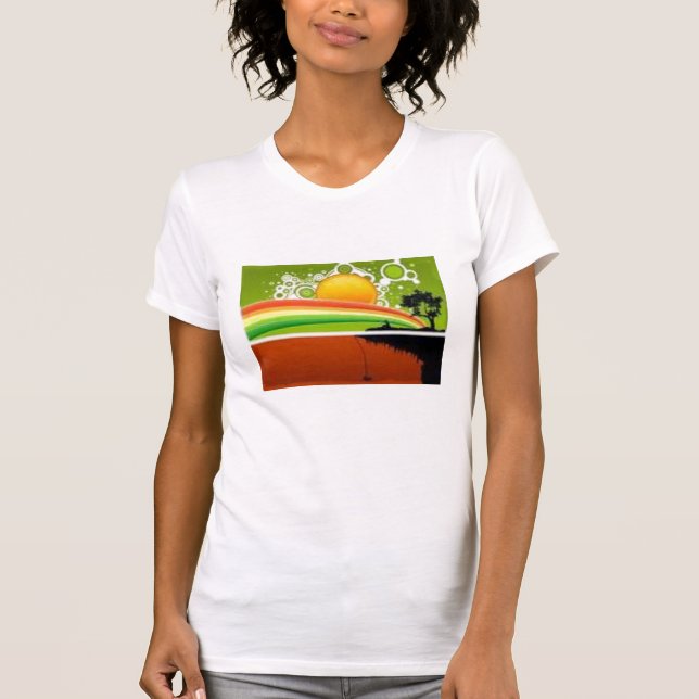 retro sun rainbow view T-Shirt (Front)