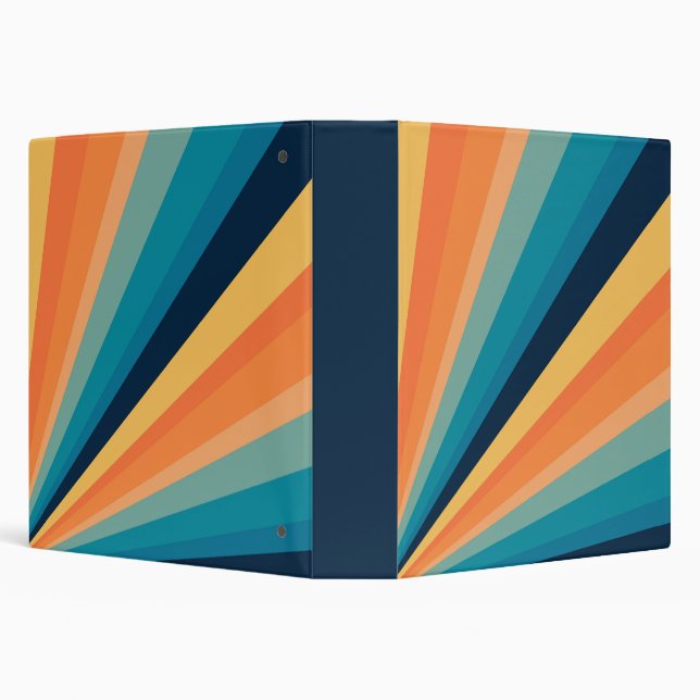 Retro sun rays 3 ring binder (Background)