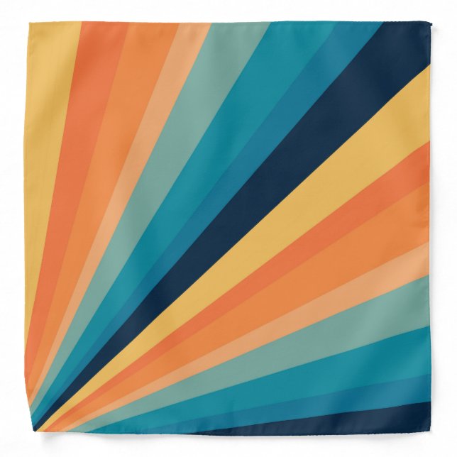 Retro sun rays bandana (Front)