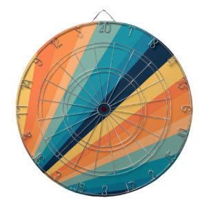 Retro sun rays dart board