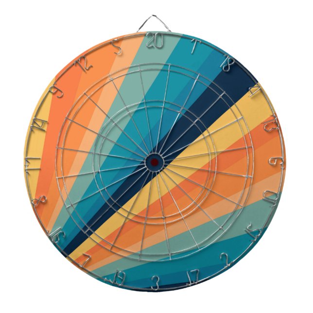 Retro sun rays dart board (Front)