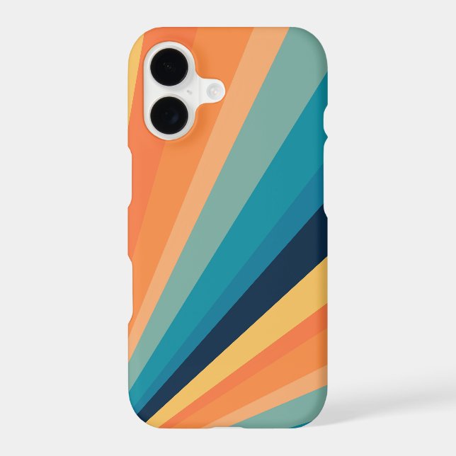 Retro sun rays iphone case (Back)