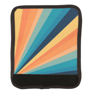 Retro sun rays luggage handle wrap