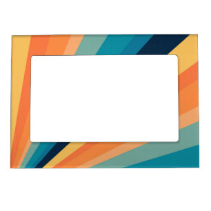 Retro sun rays magnetic frame