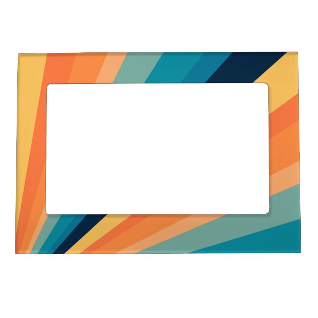 Retro sun rays magnetic frame (Front)