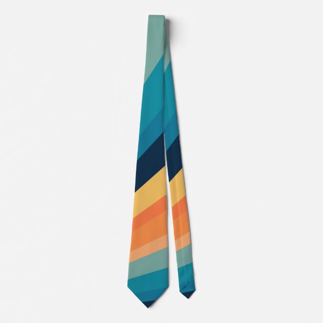 Retro sun rays neck tie (Front)