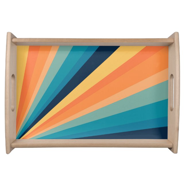 Retro sun rays serving tray (Front)