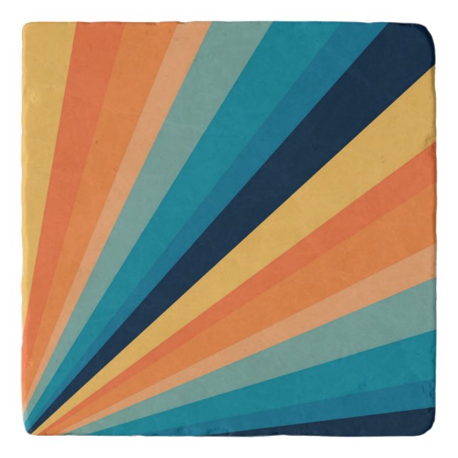 Retro sun rays trivet (Front)